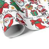 De Naam van het Kerstmiskind & Groet Kerstmis Cadeaupapier (Rol Hoek)