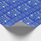 De naam van het kind Hanukkah Wrapping Paper Gift  Cadeaupapier (Hoek)