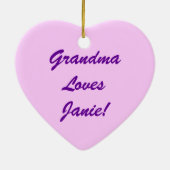 De naam van het kind siercadeaus Roze schoenen Keramisch Ornament (Achterkant)