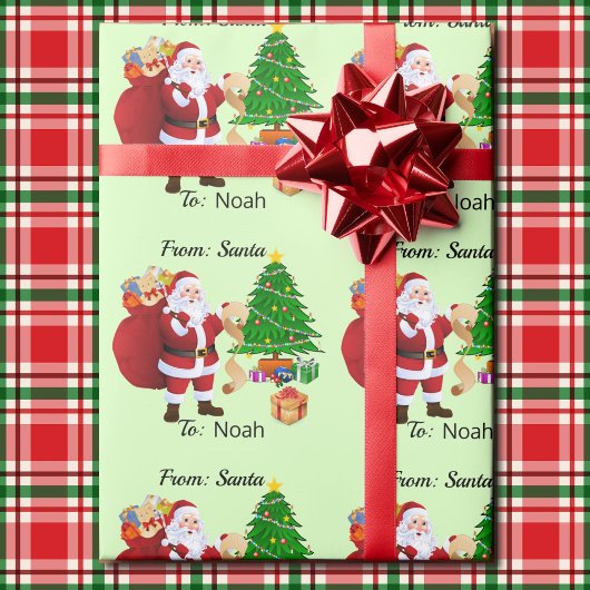 De NAAM van het Kind van de douane van het Sinterk Cadeaupapier