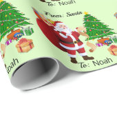 De NAAM van het Kind van de douane van het Sinterk Cadeaupapier (Rol Hoek)