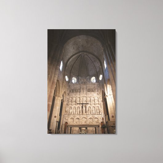 De naam van het klooster Santa Maria de Poblet Canvas Afdruk (Voorkant)