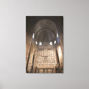 De naam van het klooster Santa Maria de Poblet Canvas Afdruk