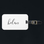 De Naam van het manuscript Aangepaste Gepersonalis Bagagelabel<br><div class="desc">Dit gepersonaliseerde bagagelabel is eenvoudig,  modern en elegant. De tekst en de tekstkleur zijn volledig klantgericht. Perfect als bruidsmeisje cadeau,  huwelijksgunst,  verjaardag of afstuderen cadeau. Deel van een collectie van Parcel Studios.</div>