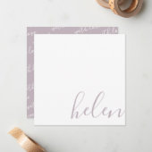 De Naam van het manuscript Gepersonaliseerde Stust Notitiekaartje (Voorkant / Achterkant in situ)