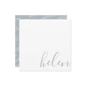 De Naam van het manuscript Persoonlijke Grijs Notitiekaartje (Voorkant / Achterkant in situ)