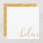 De Naam van het manuscript Persoonlijke Honing Dij Notitiekaartje (Voorkant / Achterkant)