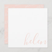 De Naam van het manuscript Persoonlijke Pastel van Notitiekaartje (Voorkant / Achterkant)