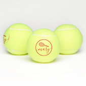 De Naam van het manuscript Rood Gepersonaliseerd Tennisballen (Multi)