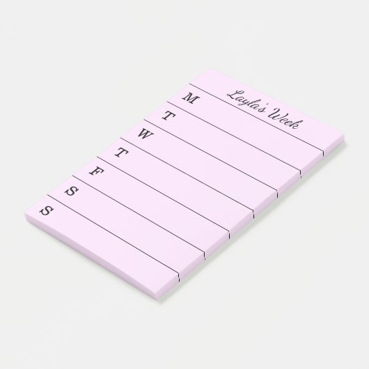 De Naam van het manuscript roze wekelijks om Post- Post-it® Notes (Schuin)