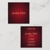 De Naam van het Manuscript van de calligrafie Eleg Vierkante Visitekaartje (Voorkant / Achterkant)