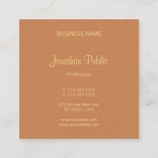 De Naam van het Manuscript van de calligrafie Mode Vierkante Visitekaartje (Achterkant)