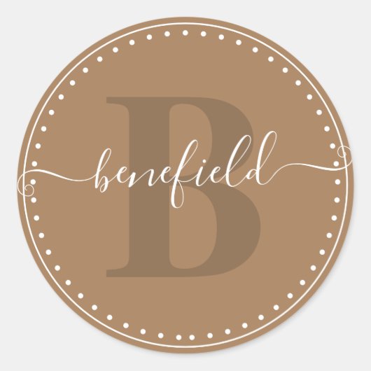 De Naam van het Manuscript van de klasse met Intia Ronde Sticker (Voorkant)