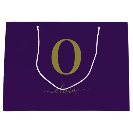 De Naam van het Manuscript van Monogram Personeel  Groot Cadeauzakje (Voorkant)