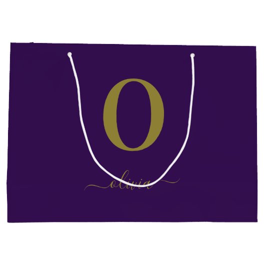 De Naam van het Manuscript van Monogram Personeel Groot Cadeauzakje (Achterkant)