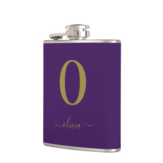 De Naam van het Manuscript van Monogram Personeel  Heupfles (Links)