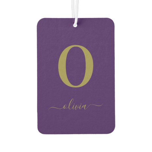 De Naam van het Manuscript van Monogram Personeel Luchtverfrisser (Achterkant)