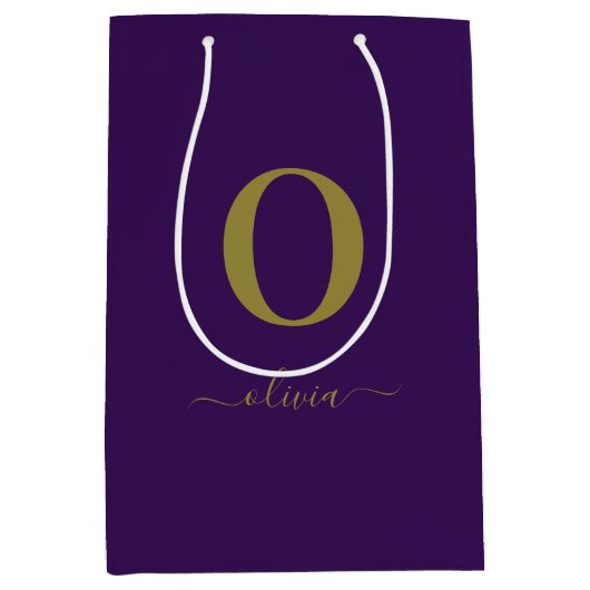 De Naam van het Manuscript van Monogram Personeel  Medium Cadeauzakje (Voorkant)