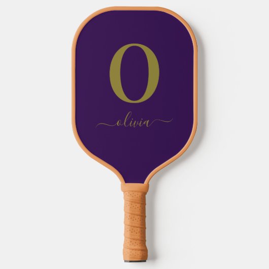 De Naam van het Manuscript van Monogram Personeel  Pickleball Paddle (Voorkant)