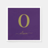 De Naam van het Manuscript van Monogram Personeel Servet (Voorkant)