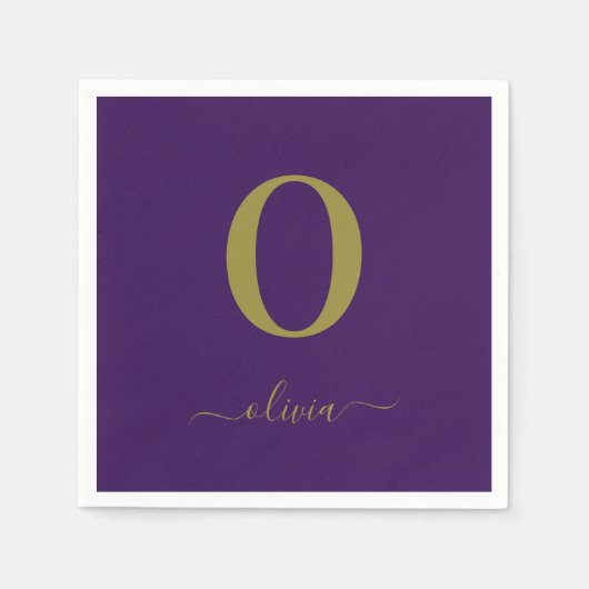 De Naam van het Manuscript van Monogram Personeel  Servet (Voorkant)