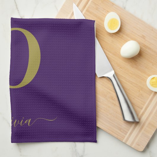 De Naam van het Manuscript van Monogram Personeel  Theedoek (Quarter Fold)