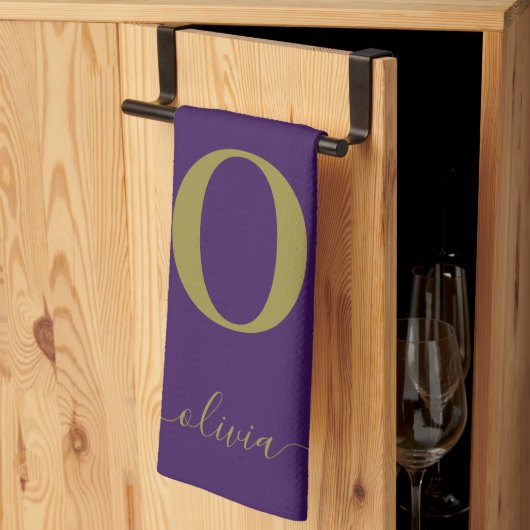 De Naam van het Manuscript van Monogram Personeel  Theedoek (Derde Gevouwen)