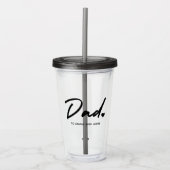De naam van het Modern Dad Script Kind Acryl Drinkbeker (Voorkant)
