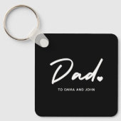 De naam van het Modern Dad Script Kind Sleutelhanger (Voorkant)