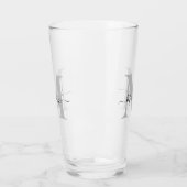 De naam van het Monogram Initiaal aanpassen Drink Glas (Links)