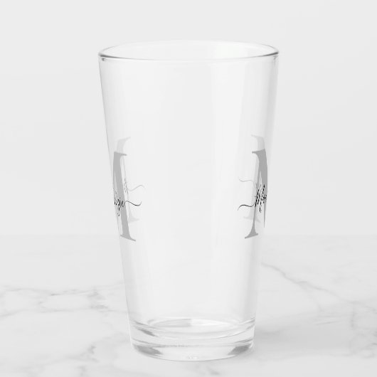 De naam van het Monogram Initiaal aanpassen Drink Glas (Links)