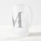 De naam van het Monogram-Initiaal aanpassen Matglas Bierpul (Voorkant rechts)