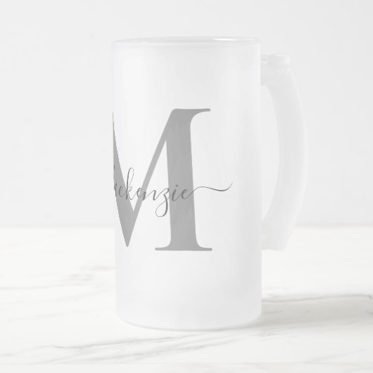 De naam van het Monogram-Initiaal aanpassen Matglas Bierpul (Voorkant rechts)