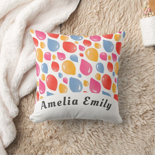 De naam van het Party Balloon Pattern Kind Kussen (Deken)