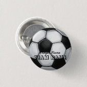 De Naam van het team en het Voetbal van het Aantal Ronde Button 3,2 Cm (Voorkant /achterkant)
