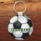 De Naam van het team en het Voetbal van het Aantal Sleutelhanger (Voorkant)