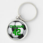 De Naam van het team en het Voetbal van het Aantal Sleutelhanger (Voorkant)