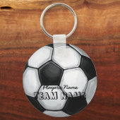 De Naam van het team en het Voetbal van het Aantal Sleutelhanger (Voorkant)