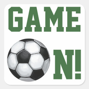 De Naam van het team en het Voetbal van het Aantal Vierkante Sticker