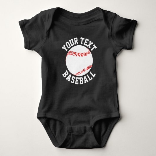 De Naam van het Team van het Baby van Baseball, de Romper (Voorkant)