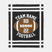 De Naam van het Team van het football, de Positie  Fleece Deken (Voorkant)