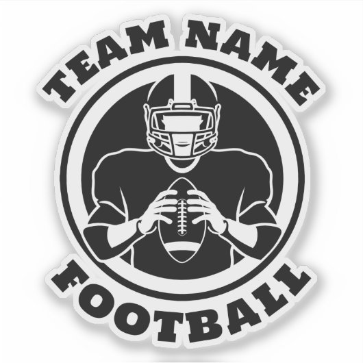 De Naam van het Team van het football en het Aanta Sticker (Voorkant)