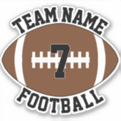 De Naam van het Team van het football en het Aanta Sticker (Voorkant)