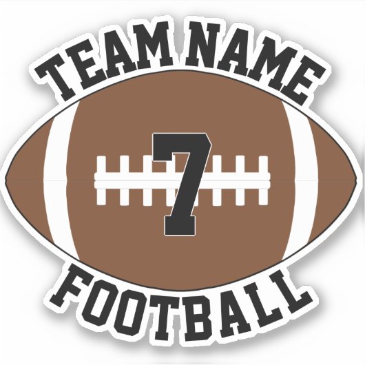 De Naam van het Team van het football en het Aanta Sticker (Voorkant)