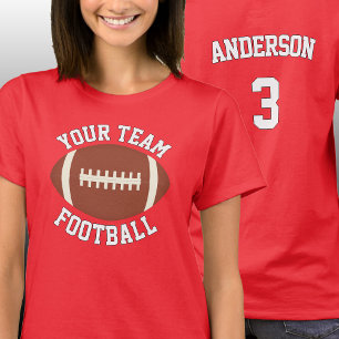 De Naam van het Team van het Football van de douan T-shirt