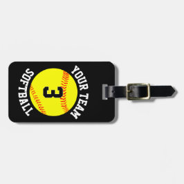 De Naam van het Team van het softbal van de Fastpi Bagagelabel