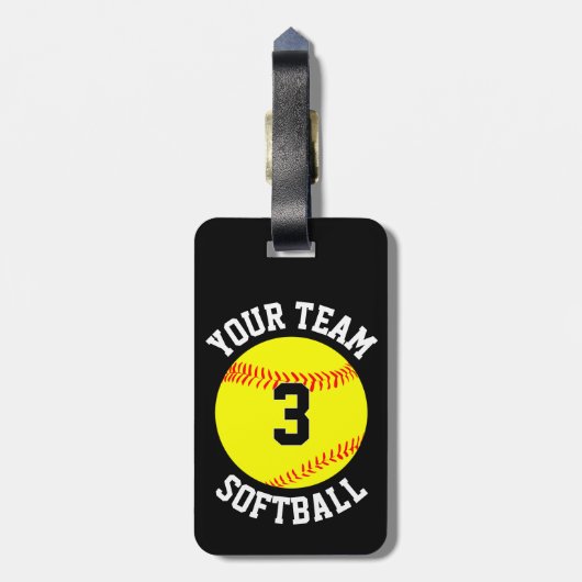 De Naam van het Team van het softbal van de Fastpi Bagagelabel (Achterkant verticaal)