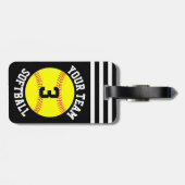 De Naam van het Team van Softball en de FastpitchB Bagagelabel (Achterkant horizontaal)