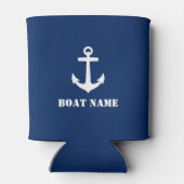 De naam van je boot Anchor Navy Blue Blikjeskoeler (Achterkant)