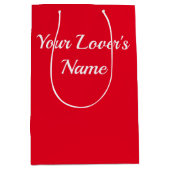 De naam van je geliefde Gift Bag Medium Cadeauzakje (Voorkant)